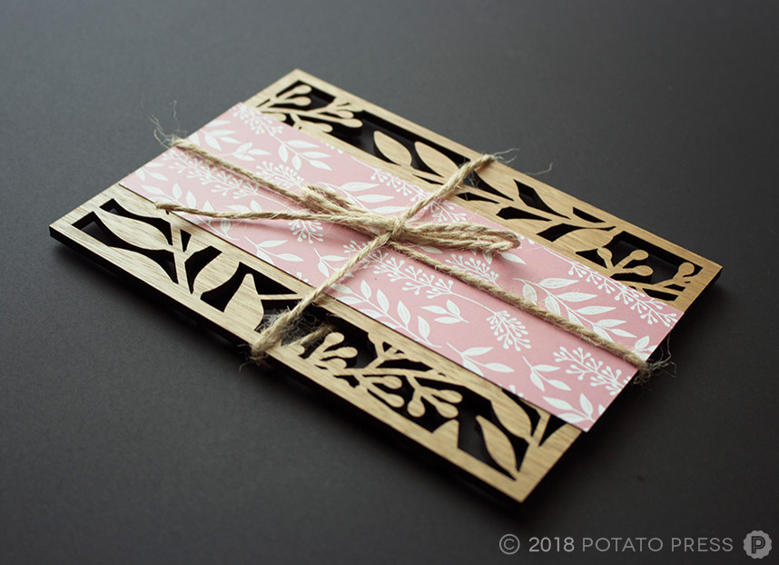 Wedding-Invite-4-wood-rustic-floral-lasercut-print-debossing